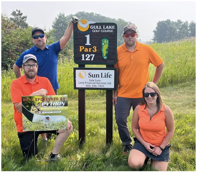 About Us - Owner Cody Hatala and crew at Sponsored Blindman Valley Minor Hockey Golf Tournament